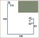 GOUTTIERE F 4M ZR8 MIST GREEN