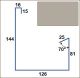 GOUTTIERE F 4M ZR8 GRIS CENDRE
