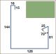 GOUTTIERE F 4M ZR8 VERT TAHITI