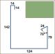 GOUTTIERE M 4M ZR8 VERT TAHITI