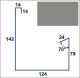 GOUTTIERE M ML ZR8 SANDSTONE GREY