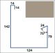 GOUTTIERE M ML ZR8 BEIGE PEBBLE